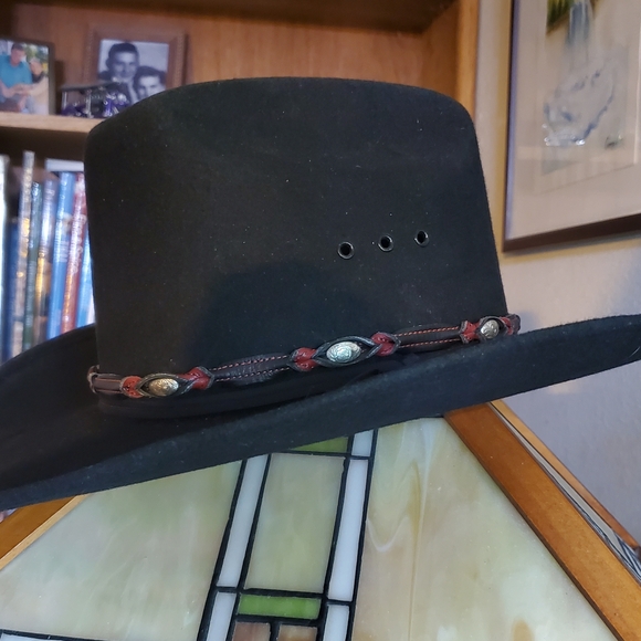Men's Black Cowboy Hat - Picture 6 of 10